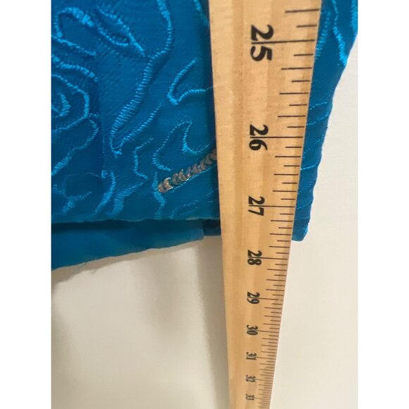 Vintage Magali Collection Womens Silk Blue  Embroidered & Sequined Jacket Size 1 - Picture 7 of 8